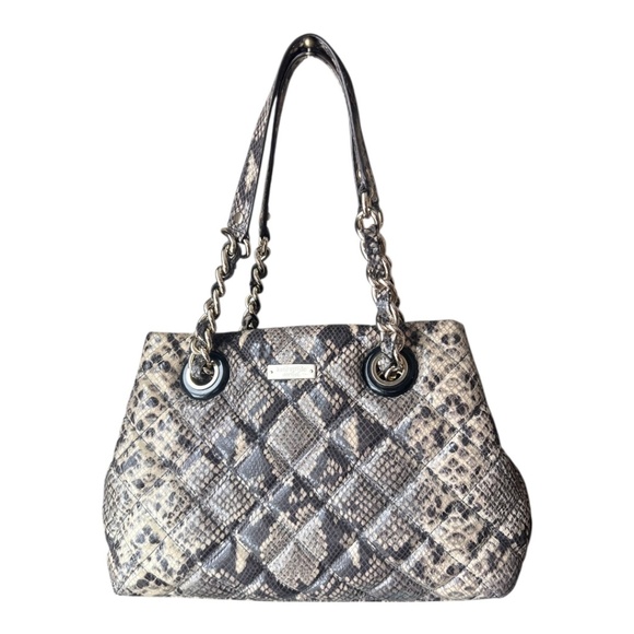 kate spade Handbags - Kate Spade Maryann Quilted Snakeskin Chain Handle Shoulder Bag
